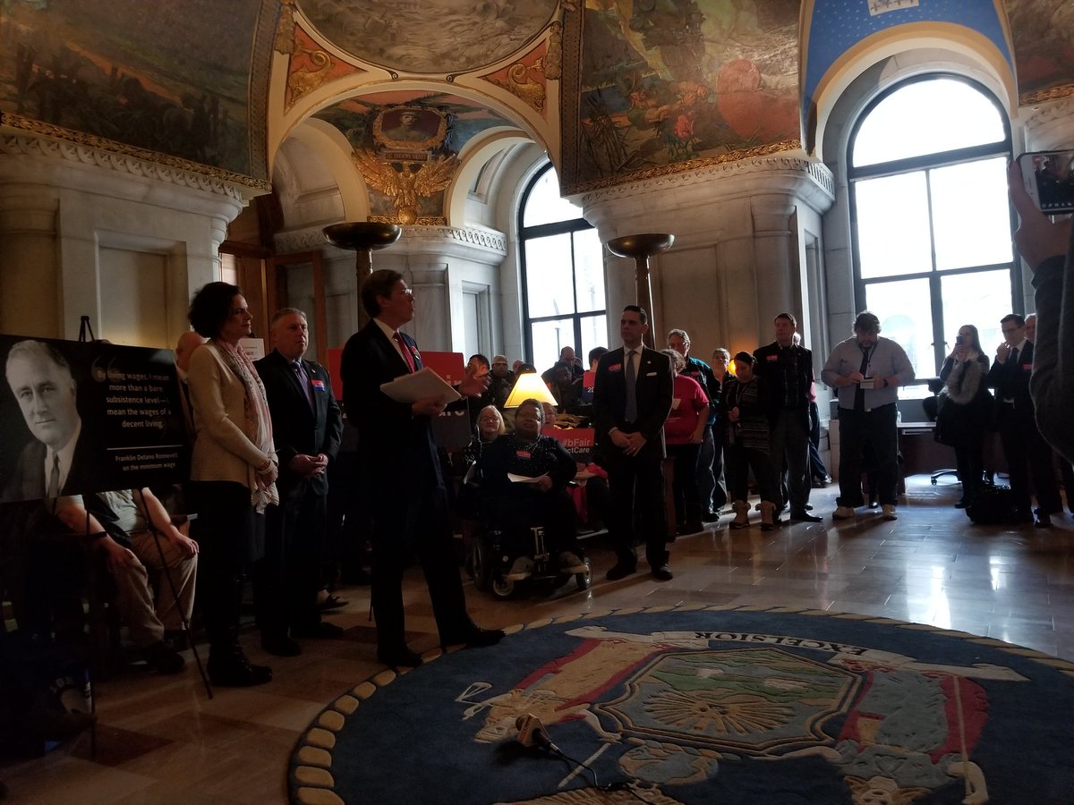 #bFair2DirectCare kick off in War Room at NYS Capitol <a href="/NYGovCuomo/">Archive: Governor Andrew Cuomo</a> stand with us to provide a living wage for DSP's!