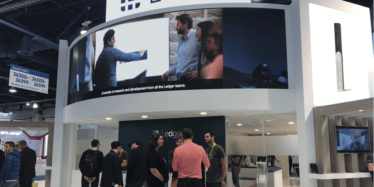 Ledger's tweet photo. Come see us at @CES (booth: LVCC, South Hall 4, 36304)! You can test the next generation hardware wallets: the Ledger Nano X or attend one of the two meetups on security for crypto and blockchain
See our agenda for today on this page: https://t.co/BfptdJuJoA
#LedgerCES #CES2019 https://t.co/ShgTtMgfsK