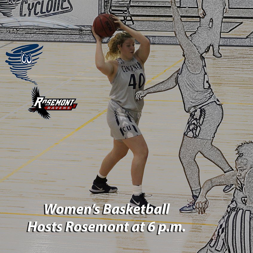 CentCyclones's tweet photo. What's better than one Cyclone home basketball game you say?? How about two home Cyclone basketball games?? We've got you covered tonight!! Women's Basketball takes on Rosemont at 6 and the men's game vs Rosemont follows at 8! https://t.co/pbHxzyqvbQ