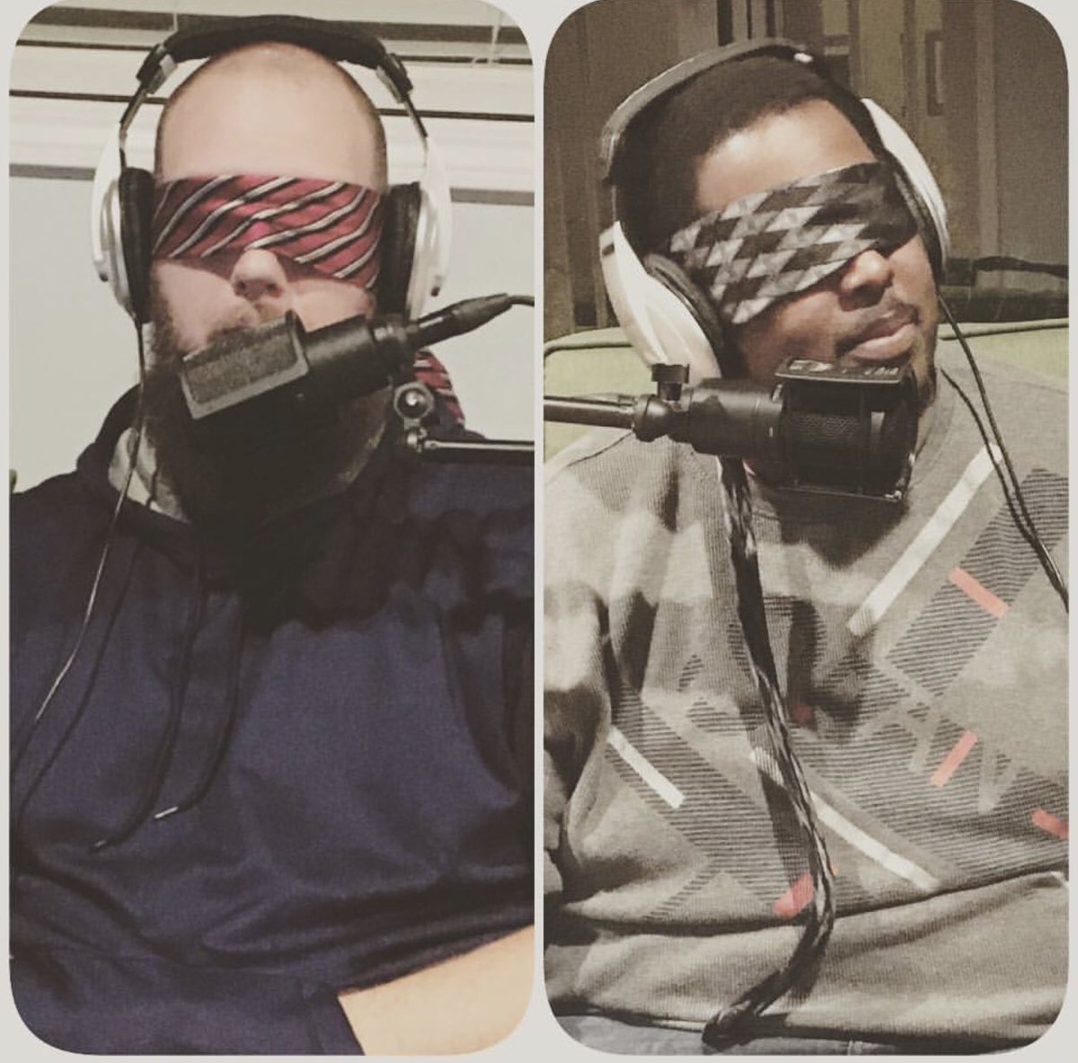 J9oh4Y's tweet photo. Birdboxโd this podcast!! #unsuited #podcast #duuuval #jax #birdbox #keto #ketones #exfatboy #fitbefore40 #mascots #nashville #gnash #character #osteen #newyearnewme #blindfolded #birdboxchallenge @unsuitedpodcast https://t.co/AQsb1zVNrI