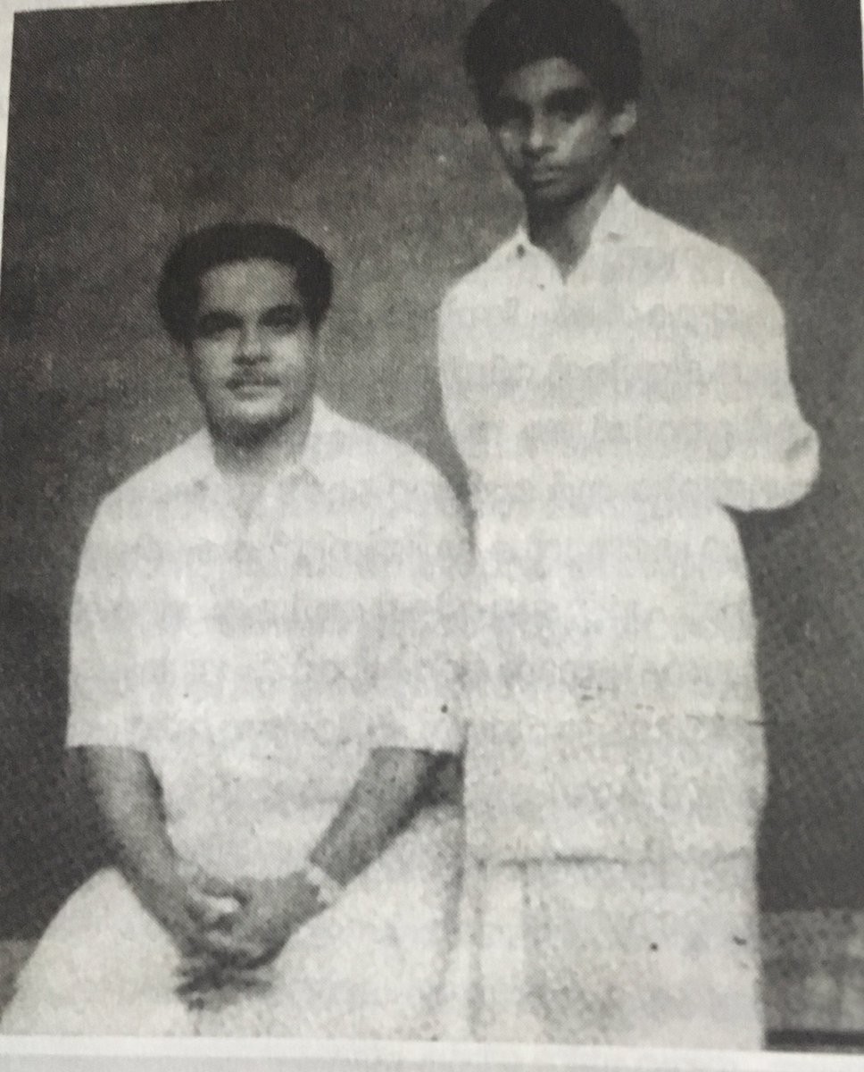 With his father Augustine Joseph.