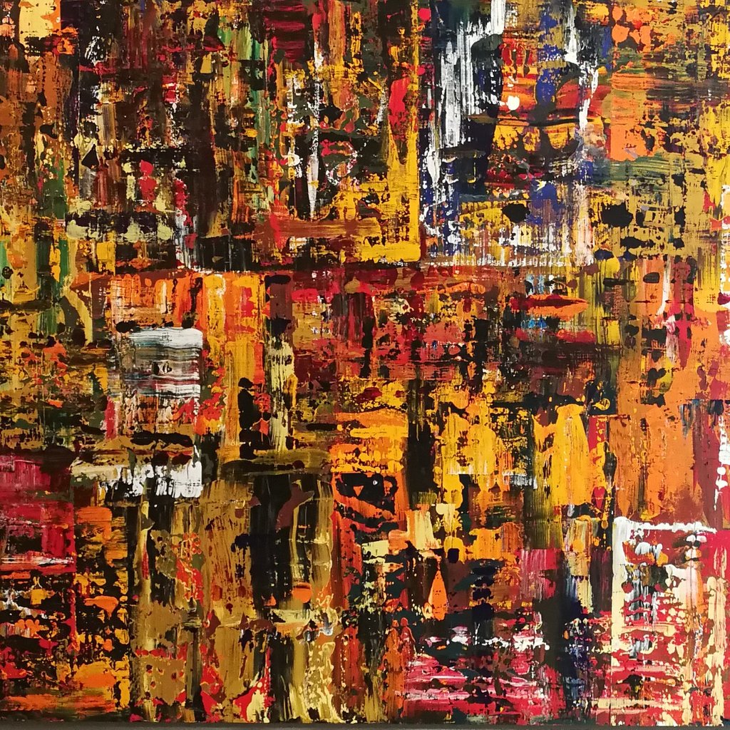 RAWCalgary's tweet photo. Abstract work of @paulveltripaint @rawcalgary REFLECT Jan 17th, 2019 showcase at the @marqueeyyc

To learn more visit: https://t.co/luXX7WX5rb

Live performances, runway shows, live hair and make-up, accessory design and visual art displays! 70+ talented artists involved! https://t.co/JBZBlcub6j