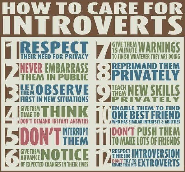 leeannjung's tweet photo. Tips for supporting introverts: Remember extroversion is not better than introversion. #edchat #lrnchat #inclusion #cpcchat https://t.co/Bwf2k7nZGS