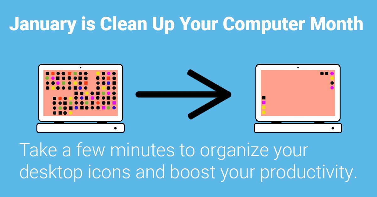 LookingPoint's tweet image. January is a great month to start fresh! New year, new you!? Clean up that messy computer of yours and boost your productivity! #CleanUpYourComputerMonth