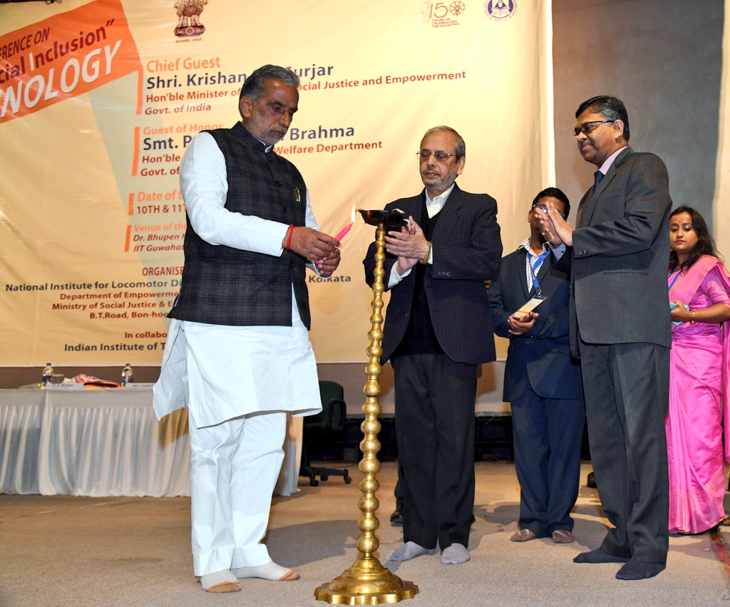 Union MoS @MSJEGOI, @KPGBJP inaugurates 2-day National Conference on Disability and Social Inclusion - Role of Technology, organized by NILD, Kolkata at @_iitg.
#SugamyaBharat
@TcGehlotOffice @TCGEHLOT @socialpwds @PIB_India @sarbanandsonwal @MDoNER_India @MIB_India @MSJE_AIC