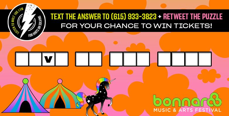 Vanna White ain't got nothin' on us. Next clue coming your way in T-minus 15 minutes! #RooRadio <a href="/Bonnaroo/">Bonnaroo</a>