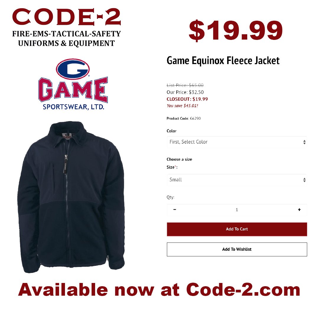 CODE2FIRE's tweet photo. We have Game Equinox Navy Blue Fleece Jackets in stock and on clearance for $19.99 - over 50% off list price! https://t.co/dB775c2Nbz
#GameSportswear #FleeceJacket #rochesterny #equinox https://t.co/XqIbO2CbqK