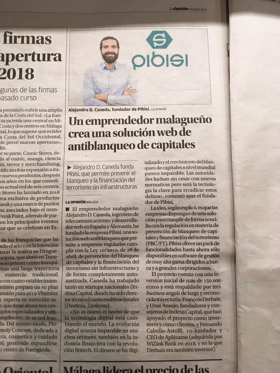 Pibisi, también en papel #kyc #aml #masvaleprevenir #laopiniondemalaga