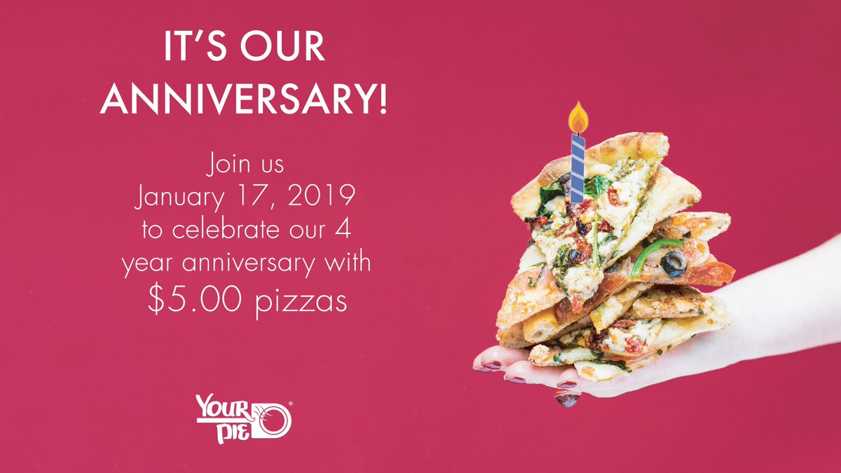 1/17: $5 pizzas, 50% draft beers, $2 pints of <a href="/creaturebeer/">Creature Comforts</a> 's new lager, live evening music + giveaways for our 4 yr anniv party! #pizza #pizzaparty #seeyathere