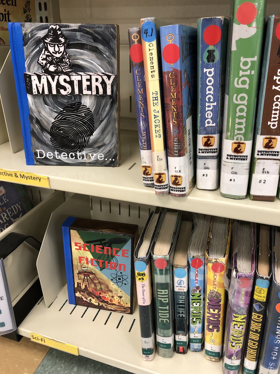 TheMabryLibrary's tweet photo. Loving our new shelf signs! @TheMabryLibrary @hubofschool https://t.co/8dSWlmpcLs