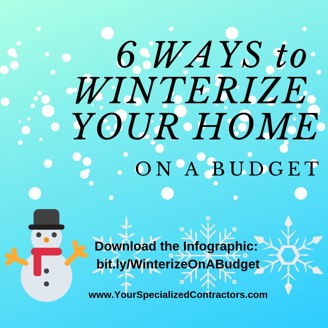 MiddleTNRoofer's tweet photo. TN Weather - one day it's 75, the next it's below freezing. Just because Mother Nature is confused doesn't mean you shouldn't get your home ready for colder temperatures. Download our infographic on ways to winterize your home on a budget. #YourSpecializedContractors https://t.co/iohfUesnCb