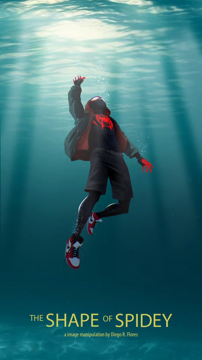 diego_rfc's tweet photo. I made a manipulation in class today from two of my favorite movies. The shape of water  @RealGDT and Spider verse. https://t.co/yh7sTgJ8XE