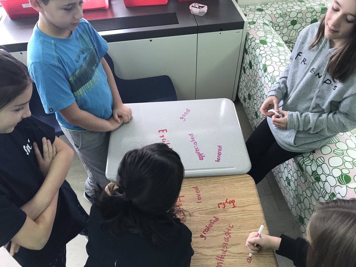 Lamothesfive's tweet photo. Word Nerd day activity: finding interesting synonyms for some common words. Next up: using @BookCreatorApp to make a personal thesaurus/ “juicy word” book. #iteach5th #wordnerdday https://t.co/UEuhSwsNBo