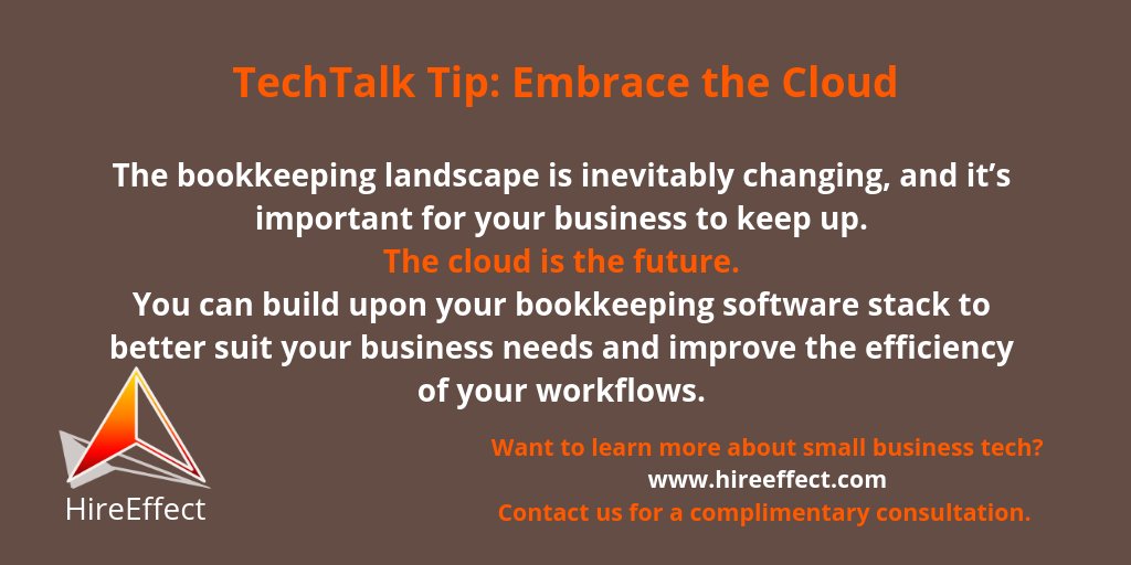HireEffect's tweet image. The bookkeeping landscape is inevitably changing, and it’s important for your business to keep up. You can build upon your bookkeeping #AccTech software stack to better suit your business needs and improve the efficiency of your workflows. #ZeroDataEntry #TechTalk