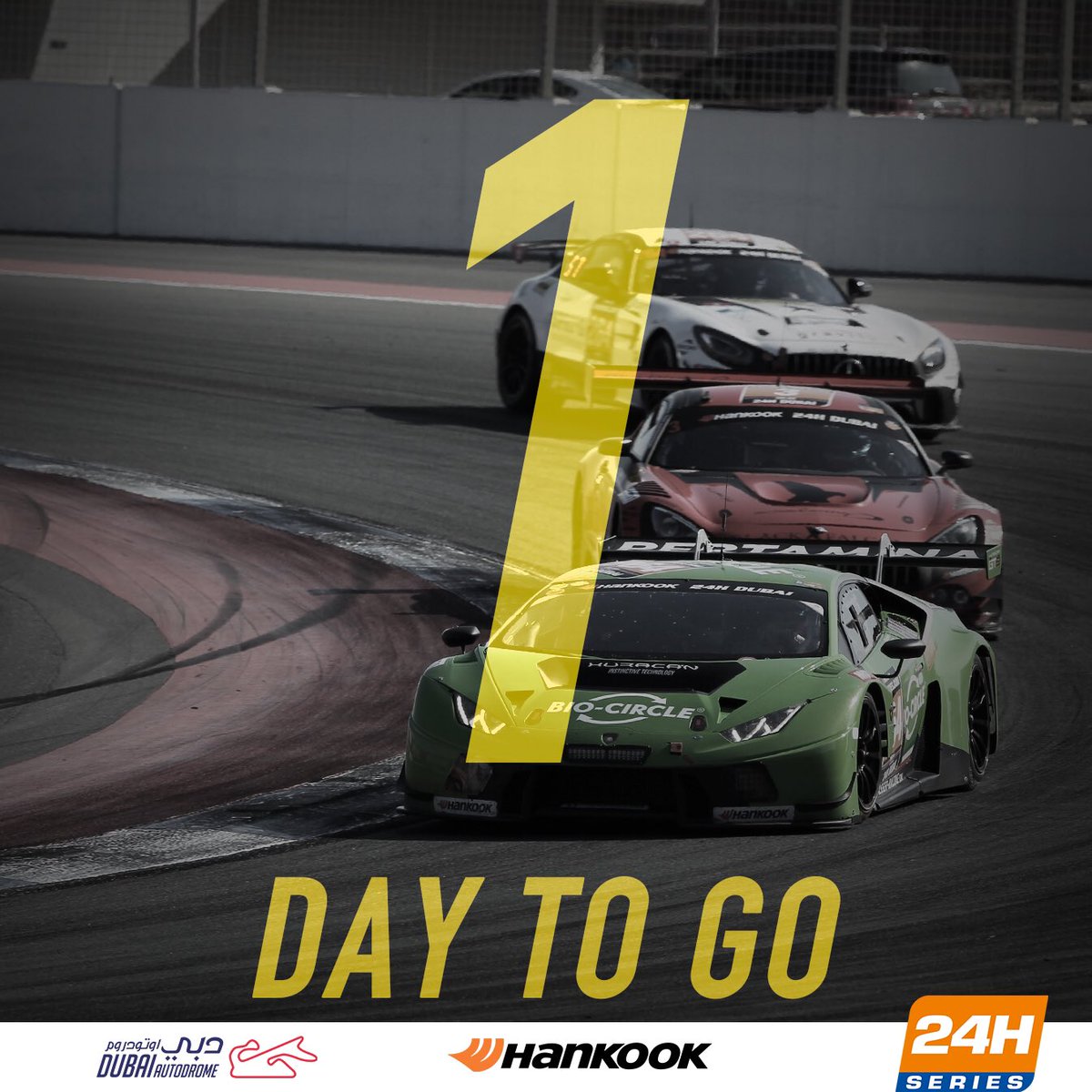 Dubai_Autodrome's tweet photo. Tomorrow’s the big day! 💪
Join us for the grid walk at 13:45 followed by the start of the @24hdubai at 15:00. @HankookSport @24HSERIES
#DubaiAutodrome #theautodrome #dubai24h #24h #24hourrace #24hdubai #24hoursofdubai https://t.co/c2UH7XUyKU