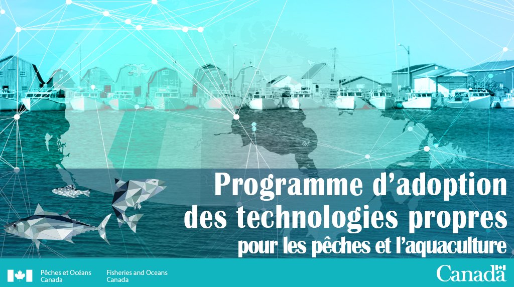 Nous aidons les industries de la pêche et de l’aquaculture du 🇨🇦 à réduire leur impact environnemental en utilisant des #TechnologiesPropres. Présentez une demande à notre Programme d'adoption de technologies propres dès aujourd’hui: ow.ly/8SuR30nfDM7