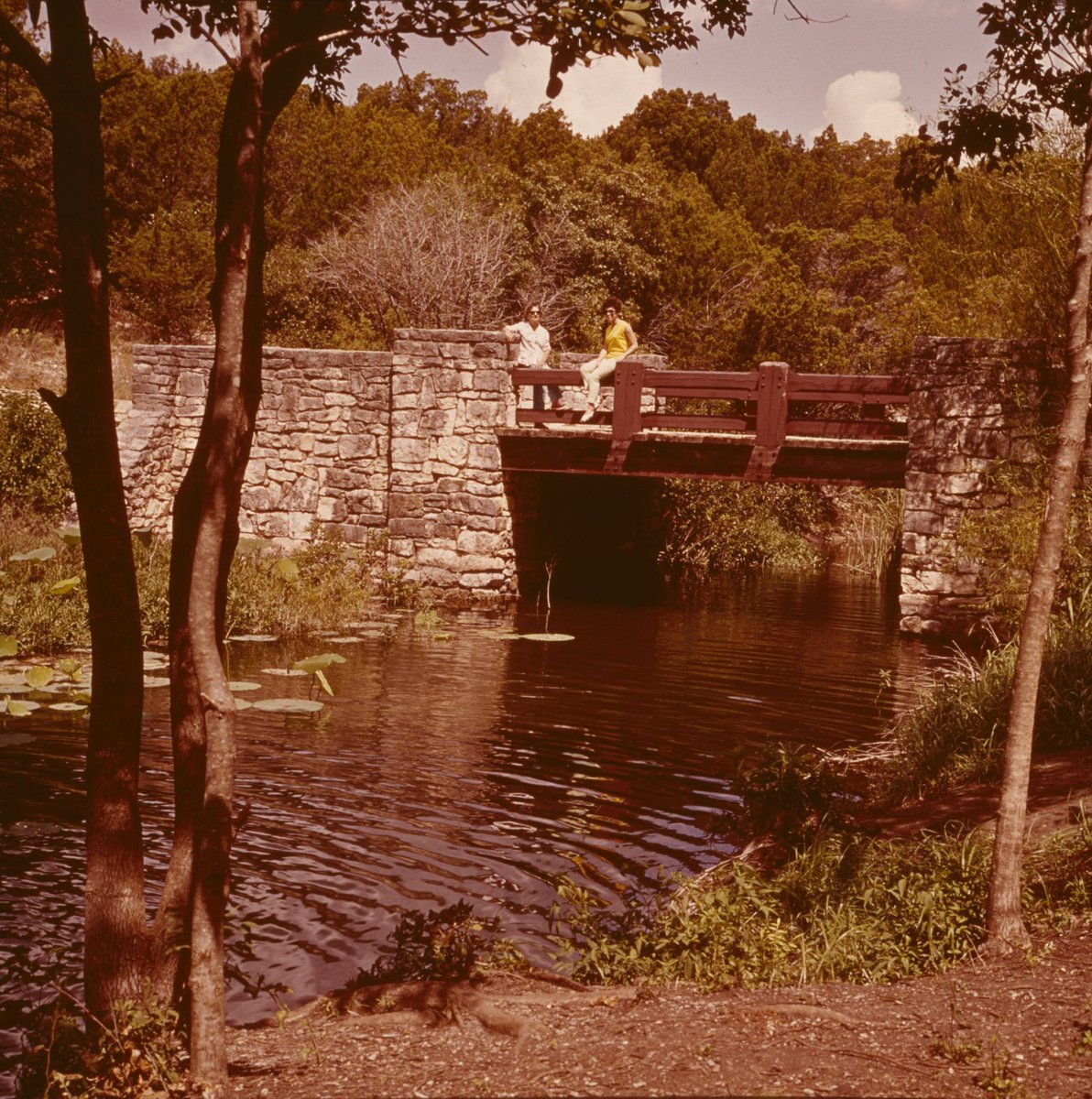 TXParksCCC's tweet photo. #harvestgold vibes at #MeridianStatePark, 1974 | @TxDOT photo #txstateparks #cccparks #parkitecture #betteroutside #tbt https://t.co/y4x4Oeq1ZG