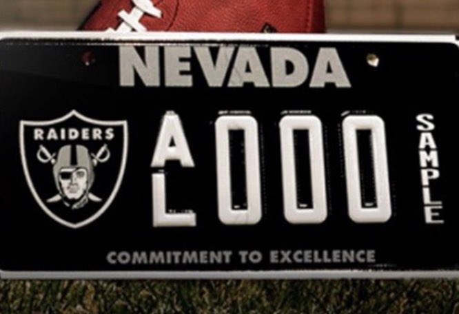 Las Vegas Raiders License Plate - Sports Fan Shop