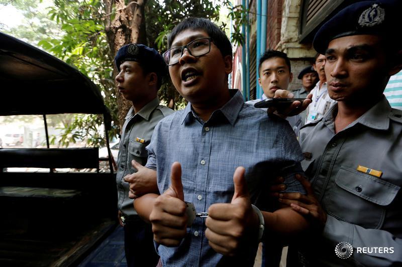 Wa Lone and Kyaw Soe Oo, two @Reuters journalists, have been imprisoned in Myanmar since Dec. 12, 2017. Follow the case: https://reut.rs/2Fpu6JQ