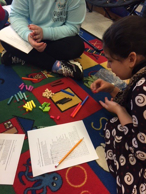 Ewhite124's tweet photo. These pictures don't even capture a fraction of the fun with had with Cuisenaire Rods! #PennESPanthers https://t.co/syZe6K6YXe