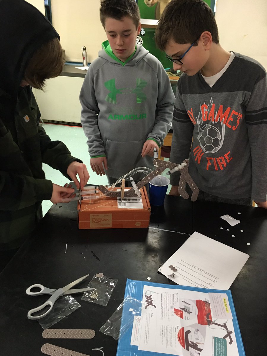 Hydraulics in STEAM class today