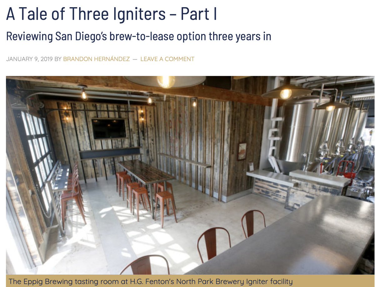Proud of the viable Brewery Ignitor model that is launching and sustaining new breweries in San Diego County! Check out our feature in the <a href="/WestCoasterSD/">West Coaster Beverage News</a>  magazine that highlights our innovative brewers taking on the SD craft brew scene! westcoastersd.com/2019/01/09/a-t…