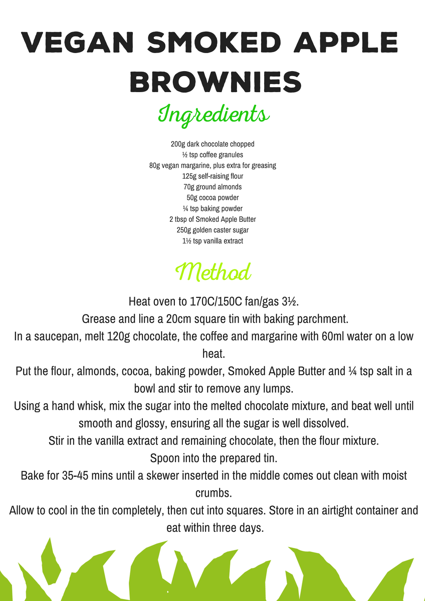 You don't have to feel too guilty about these vegan brownies this #VEGANUARY

Check out our recipe using our Smoked Apple Butter

#Foodies #Vegans