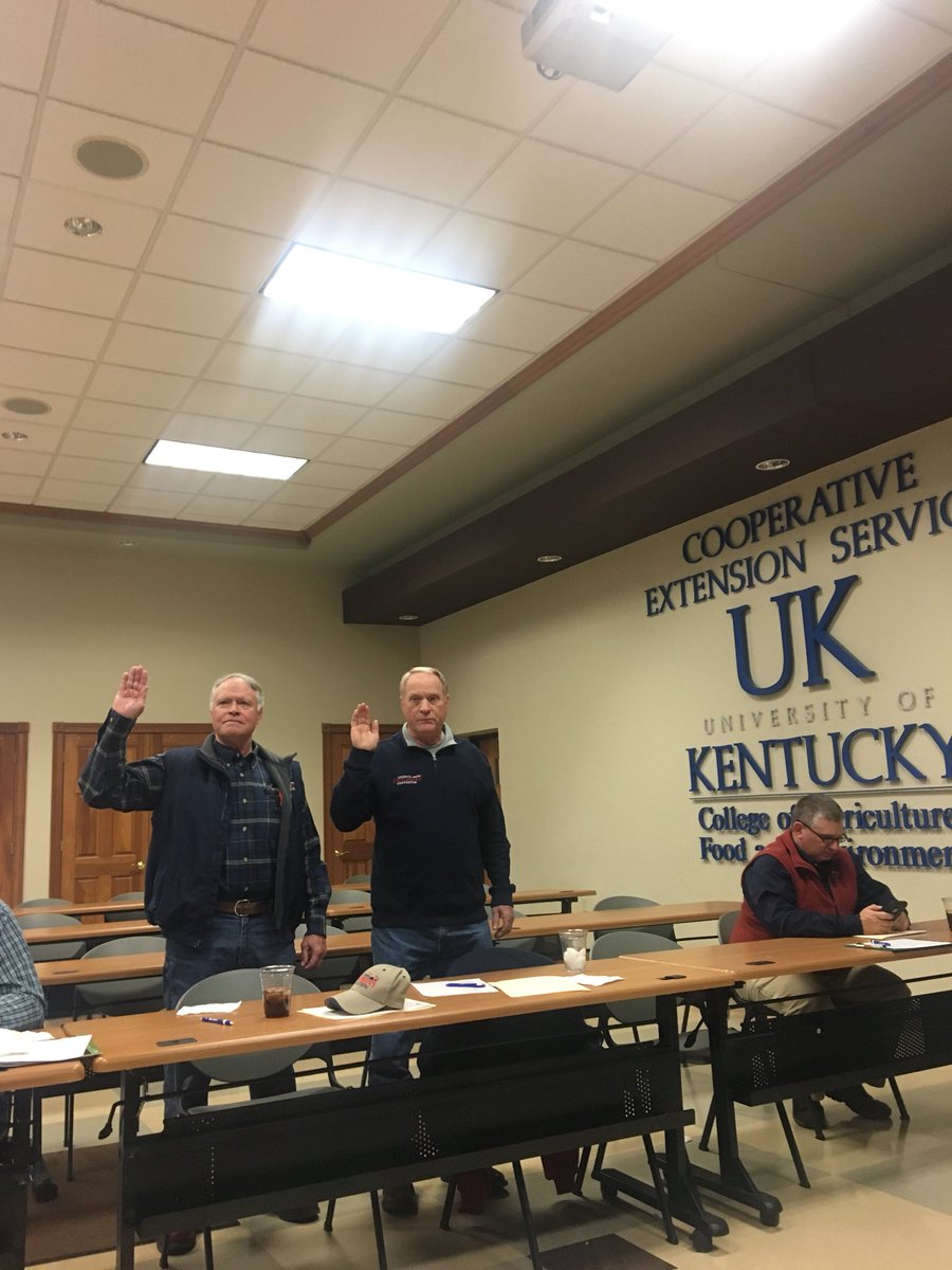 Newly swore in Barren County District Extension Board Members! Glad to have these two on the board.
