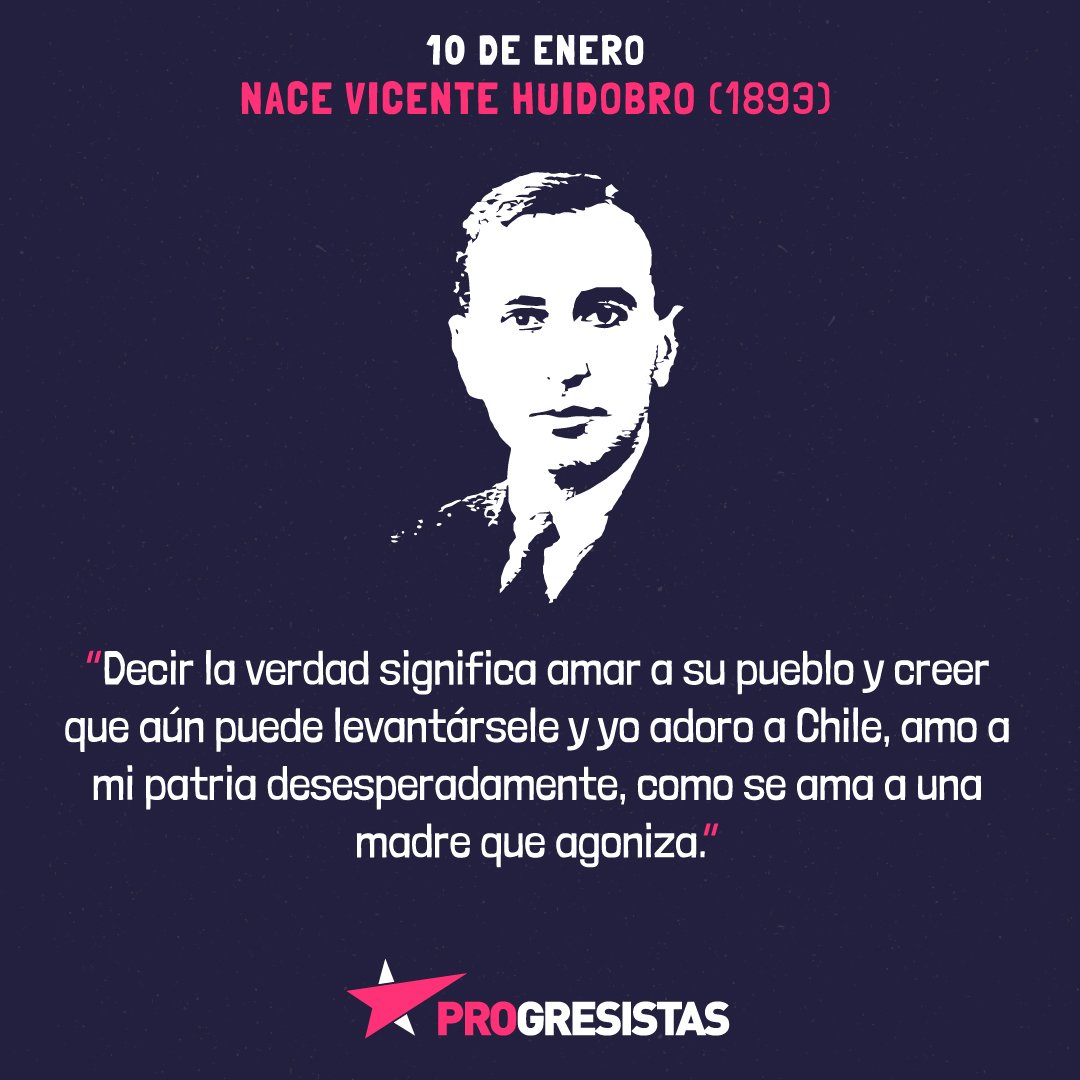 A propósito de los falsos patriotas y lo que significa amar a Chile en esta época de retrocesos en los derechos ganados por el Pueblo. Vicente Huidobro lo dijo mejor que nadie.