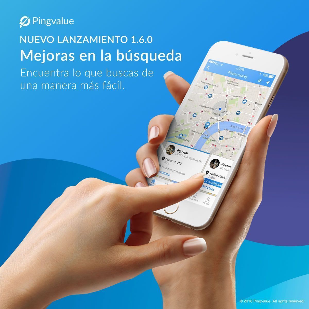 Localiza de forma sencilla negocios próximos a donde te encuentras. Ahora es más fácil y rápido encontrar lo que buscas. ¿Conoces nuestras apps? iOS >> buff.ly/2VHFC8Q  Android App >> buff.ly/2VHPwHG  #Pingvalue #iOS #Android #Apps #AppStore