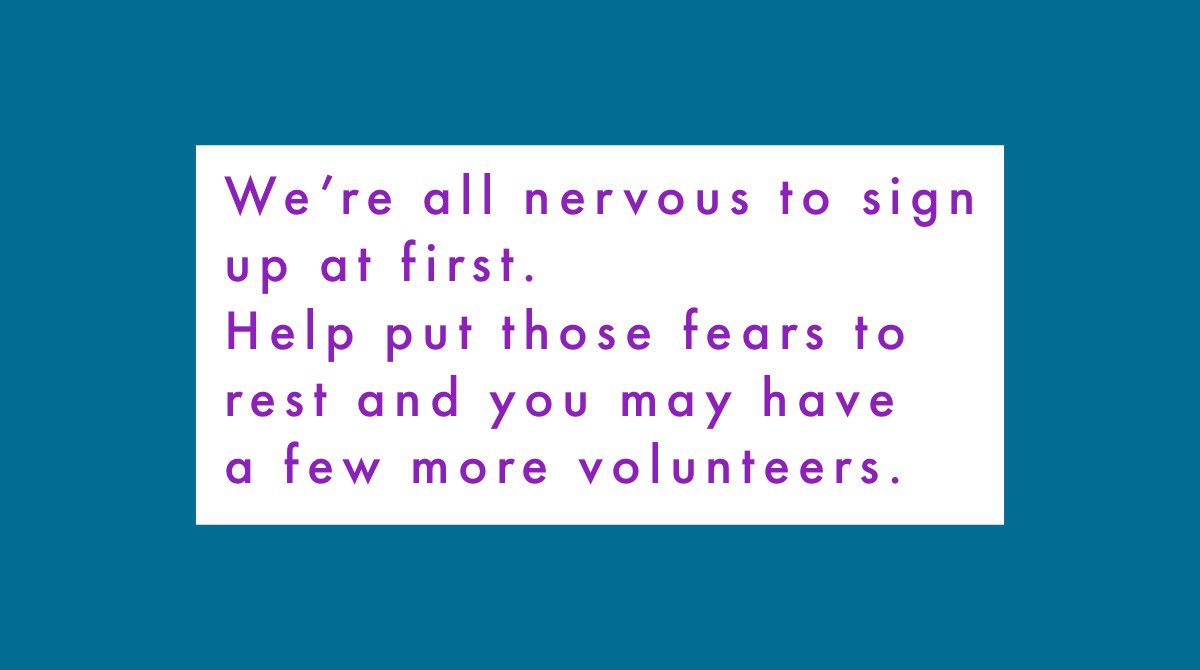 CsbChandler's tweet photo. #ThursdayThoughts: What were your trepidatations when you first volunteered (unsure where to go, sign in procedures,...)? Share your expertise with potential volunteers to encourage them to sign up. https://t.co/Xqos49FC0K