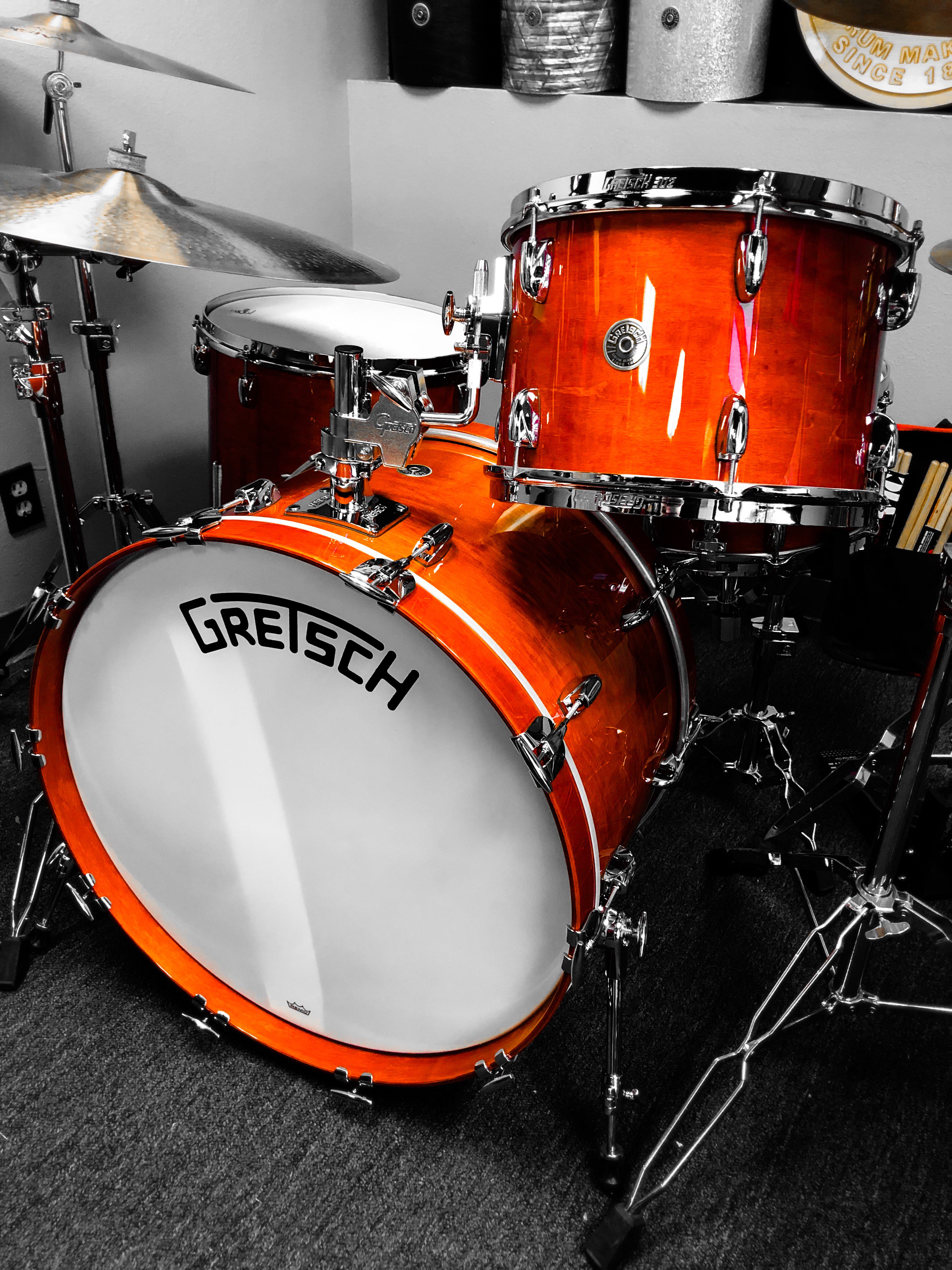 Gretsch burnt orange on sale drums