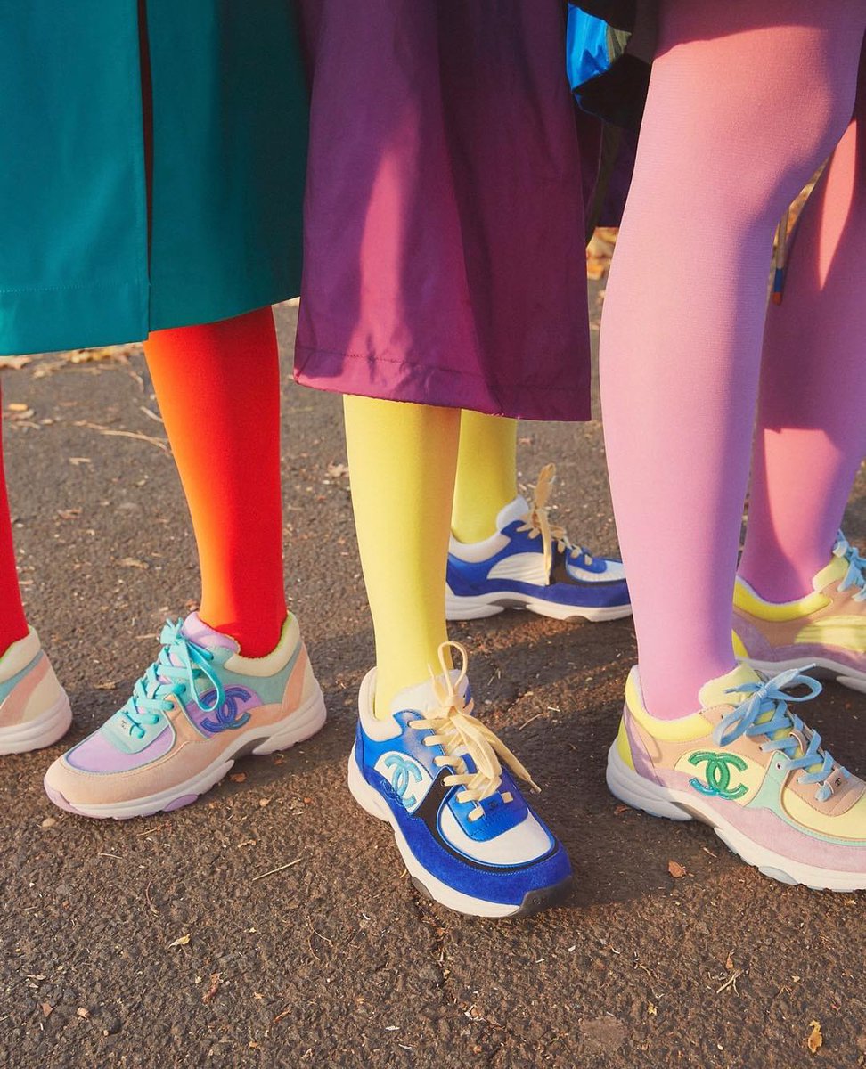 chanel sneakers colorful