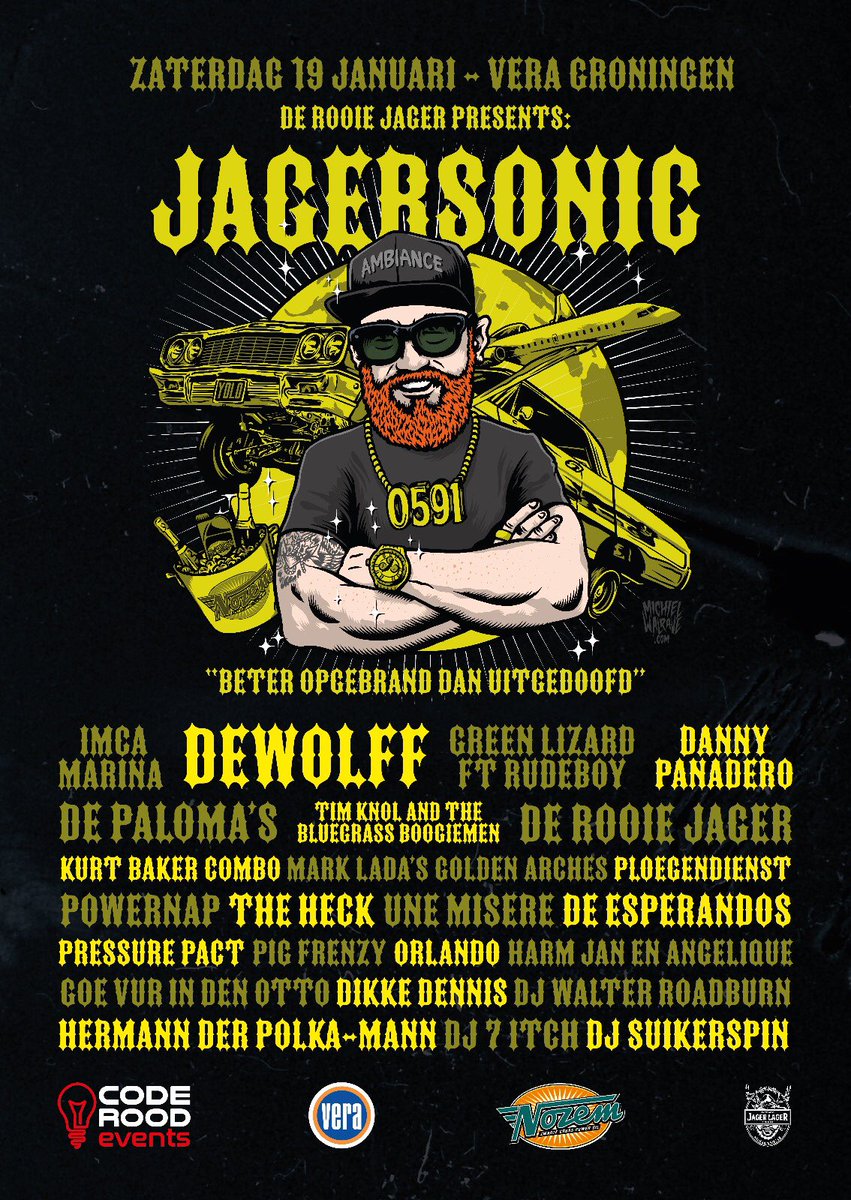 JAGERSONIC 2019; LINE-UPJE HOOR! AANVANG 13.00 UUR! <a href="/ESNSPartyList/">ESNSPartyList</a> <a href="/esns/">ESNS</a> @veraclub @Nozemoil