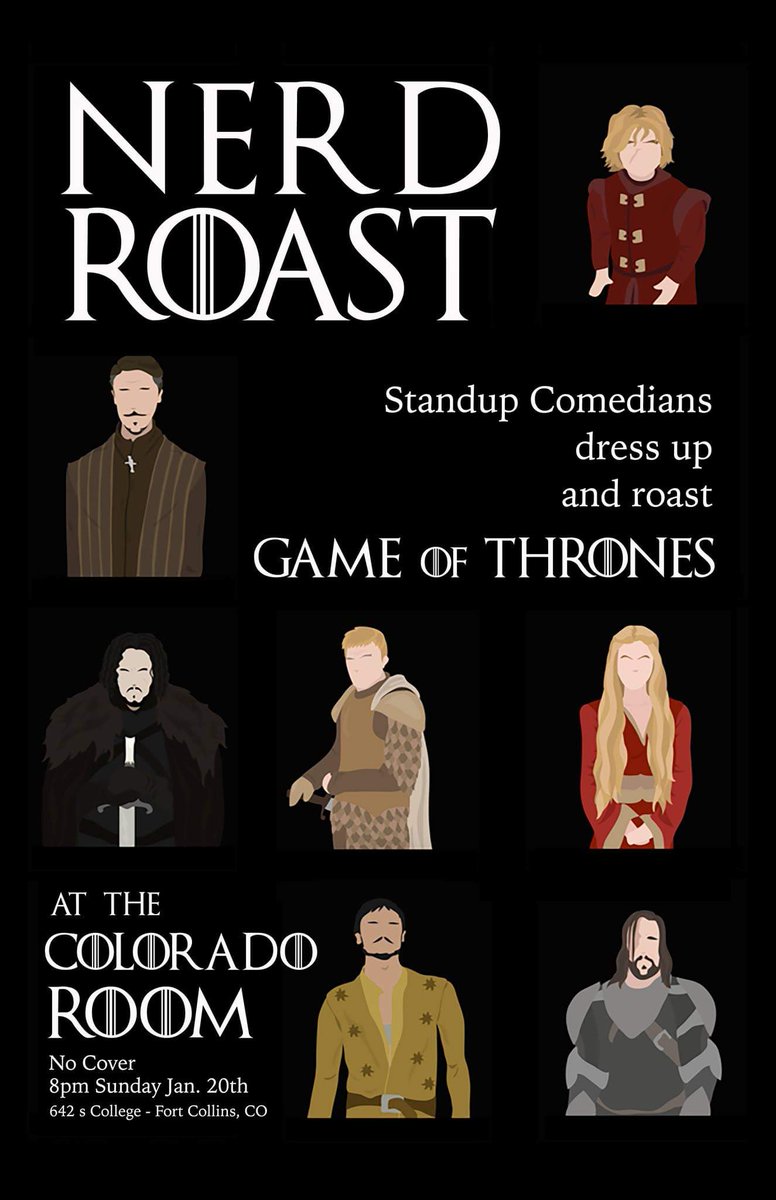 I will be performing on a Nerd Roast playing Petyr Baelish from GoT  <a href="/TheColoradoRoom/">The Colorado Room</a> on the 20th of this month. Chaos is a ladder, and Arya Stark is a bitch.