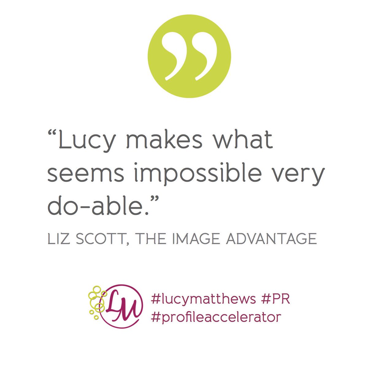 Good PR is all about the value of third-party endorsement - getting someone else to tell the world how marvellous YOU are without you having to boast. Thank you Liz Scott 🙏🏼
#raiseyourprofile #getwiththeorogramme #profileaccelerator #PR #lucymatthews lucymatthews.co.uk/programme