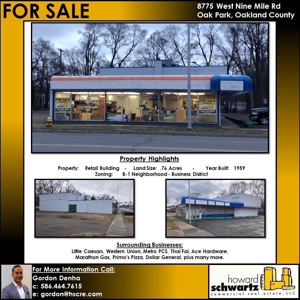 RetailHowie's tweet image. #Freestanding #building space #forsale that sits on .76 #acres . Located on the south side of W. 9 Mile at Rosewood St. East of #Woodward Ave, within #minutes of I-696 and M-10. 

For more information check out our site!
hscre.com

Or call Gordon Denha 586.464.7615