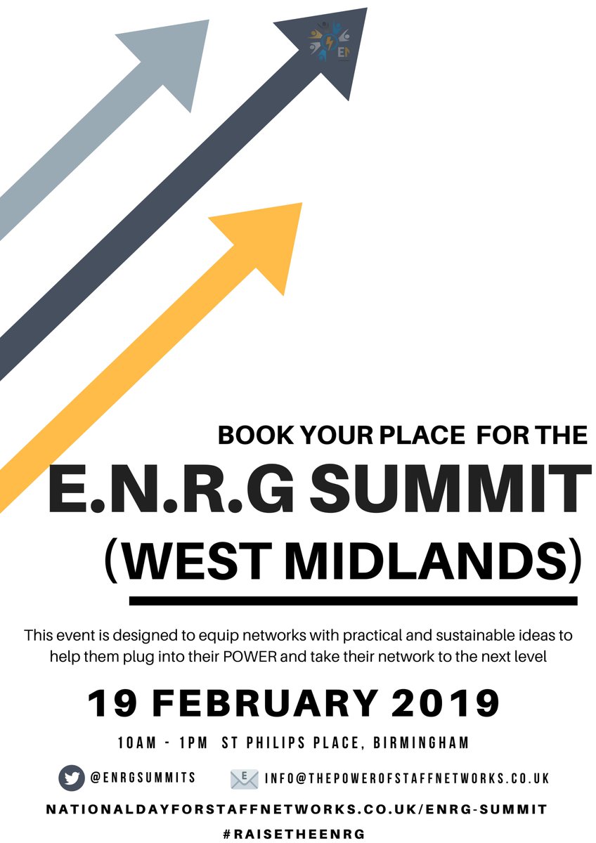 You know what to do! Hint: Book your place #earlybird #raisetheENRG
19.02.19 <a href="/swbhbme/">SWBH BME</a> <a href="/SWBHDisability/">SWBH Disability & LTC Staff Network</a> <a href="/SWBHInclusion/">SWBH Diversity & Inclusion 💙</a> <a href="/WMPolice/">West Midlands Police</a> <a href="/JacynthIvey/">Jacynth Ivey MBE Coach | Speaker | Consultant</a> <a href="/dianabelfon/">diana belfon</a>
