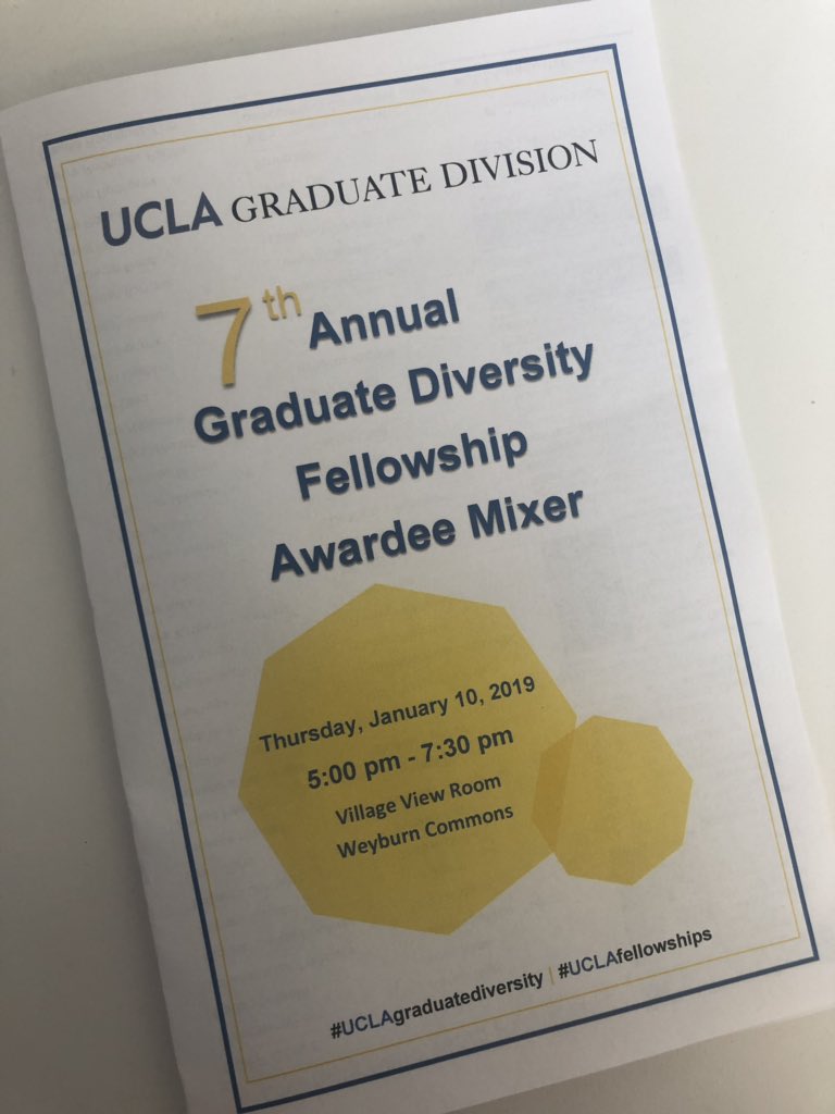 UCLAGradSchool's tweet photo. Looking forward to hosting our 150+ diversity fellowship awardees this evening!
#UCLAfellowships #UCLAgraduatediversity #CotaRobles #GOFP #UCHBCU #CompetitiveEdge #AB540 https://t.co/SDQKPf31qh