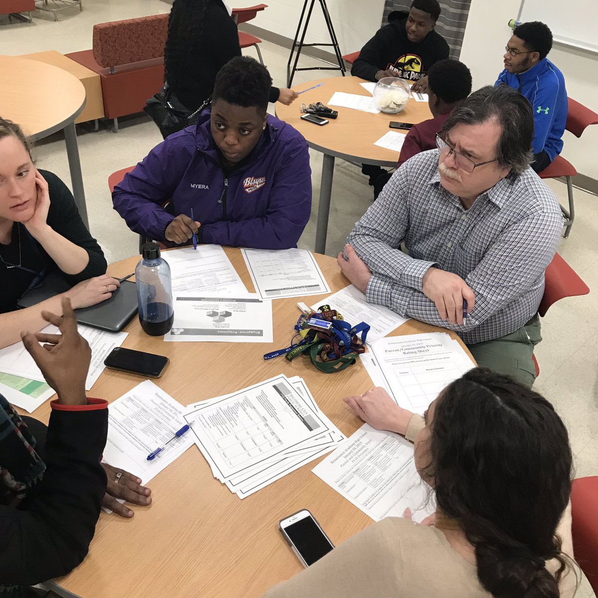 Renaissance433's tweet photo. Great input at our 1st #PriorityEngagement session tonight from our scholars, partners, and staff. Be sure to come to our next session. #BeginYourQuest #RenaissanceStrong #QuestForLearning @BaltCitySchools https://t.co/ochOZmNF3A
