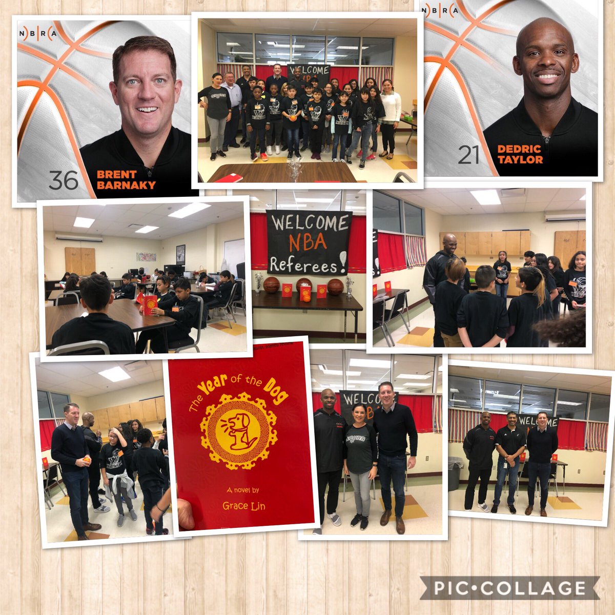 NISDmartinlib's tweet photo. Great morning to start the day with @Scholastic #TimeOutForReading program!  We had the pleasure of meeting @OfficialNBARefs Brent Barnak &amp; Dedric Taylor!  Ty for this great opportunity to meet you &amp; learn about your careers! Great book to begin the New Year! @NISDmartin @ZeperJ https://t.co/pJCuk1sSHz