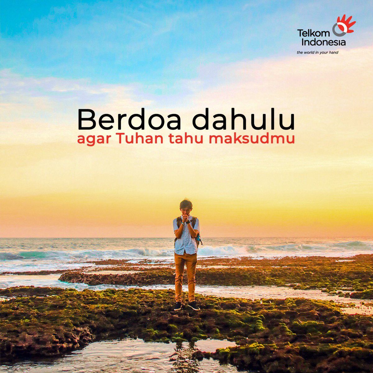 TelkomIndonesia's tweet photo. Apapun yang Sobat rencanakan, apapun yang Sobat ingin lakukan, awali dengan doa dan senyuman. Selamat pagi! https://t.co/PX1OTuuSxs
