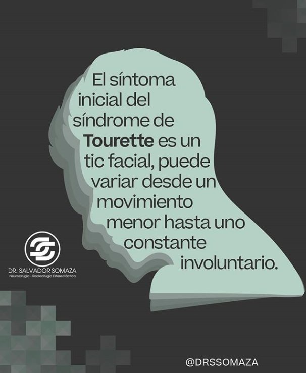 El síntoma inicial del síndrome #Tourette es un Tic facial, puede variar desde un movimiento menor hasta uno constante involuntario...
#SabiasQue 🙌
.
#DrSalvadorSomaza