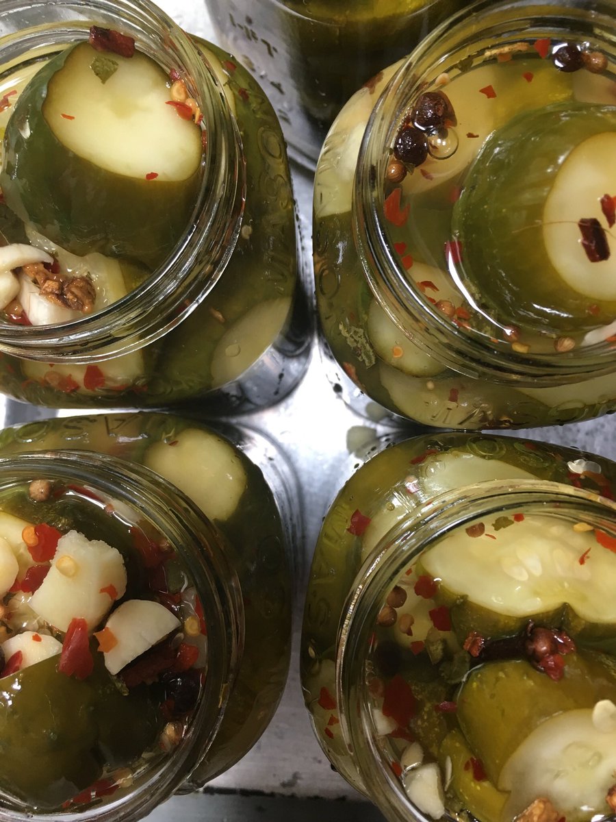 JanesGoodFood's tweet photo. When you want something sweet to eat and a tad bit of heat...try my sweet dill pickle chunks. Savory Sweet Crunchy &amp; so Good https://t.co/EEYEC0bMXF