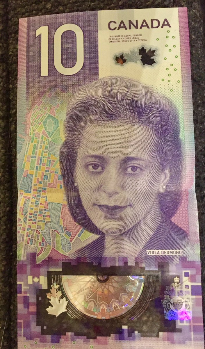 Got $10 in change today and realized how priceless it is to be represented - a Canadian woman is now on our currency.  #Violadesmond is also the first Black person to be featured on a Canadian bill.  Overdue but a great thing to see.