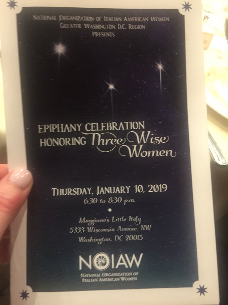 Honoring #ItalianAmericanwomen @NOIAW #Epiphany #celebration 🇮🇹🇺🇸 #ThursdayThanks #wisewomen