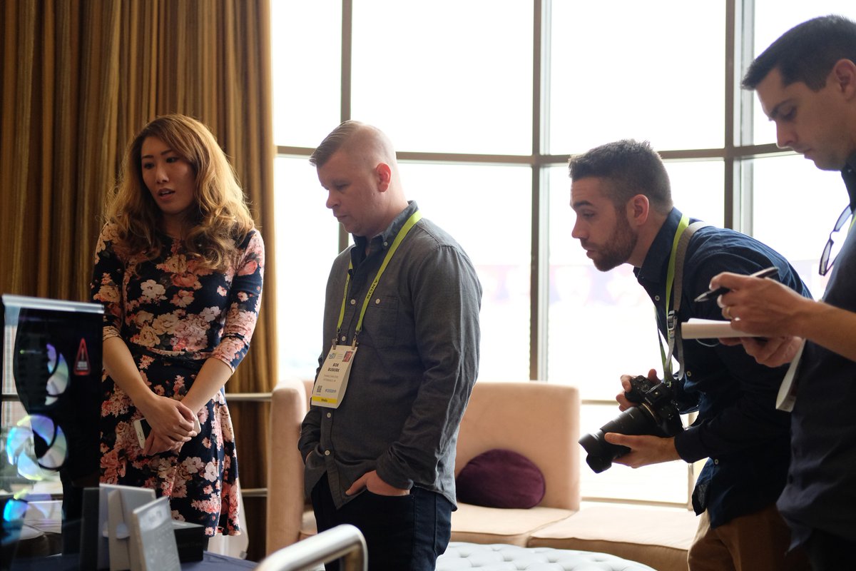 FSPGROUPUSA's tweet photo. Awesome to have @thinkcomps Thanks for coming by! 😊👍🏼
#CES2019 #FSPGroupUSA #PC #Powersupplies #Computers #Liquidcooledpsu #PCMods #ThinkComputers https://t.co/xAQV6gntQn