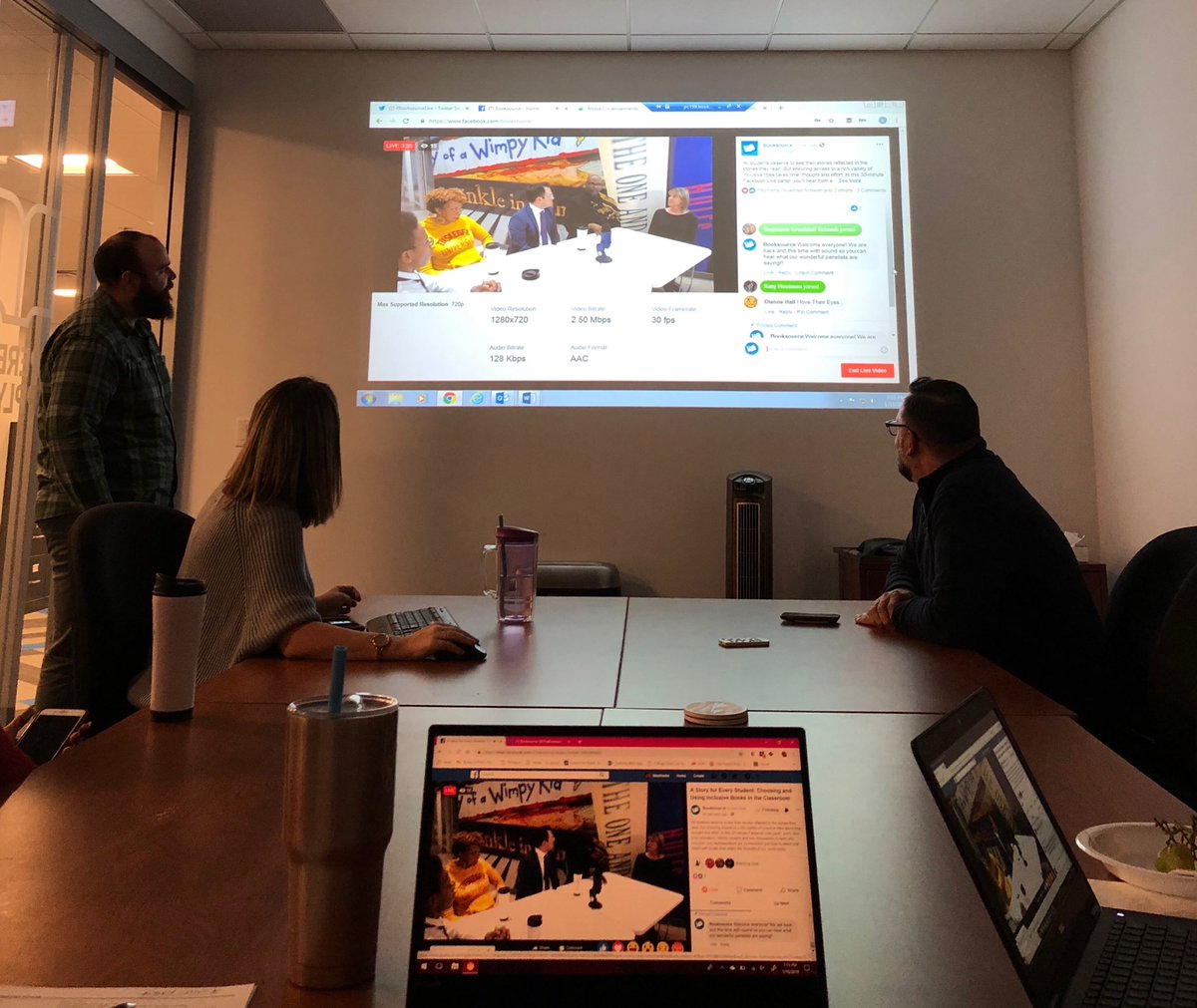 smsNstl's tweet photo. Why are you Tweeting when you could be watching our panel on Facebook Live?!?!! 😉 ⁦@TheBooksource⁩ #BooksourceLive https://t.co/XIgTOpIU8z