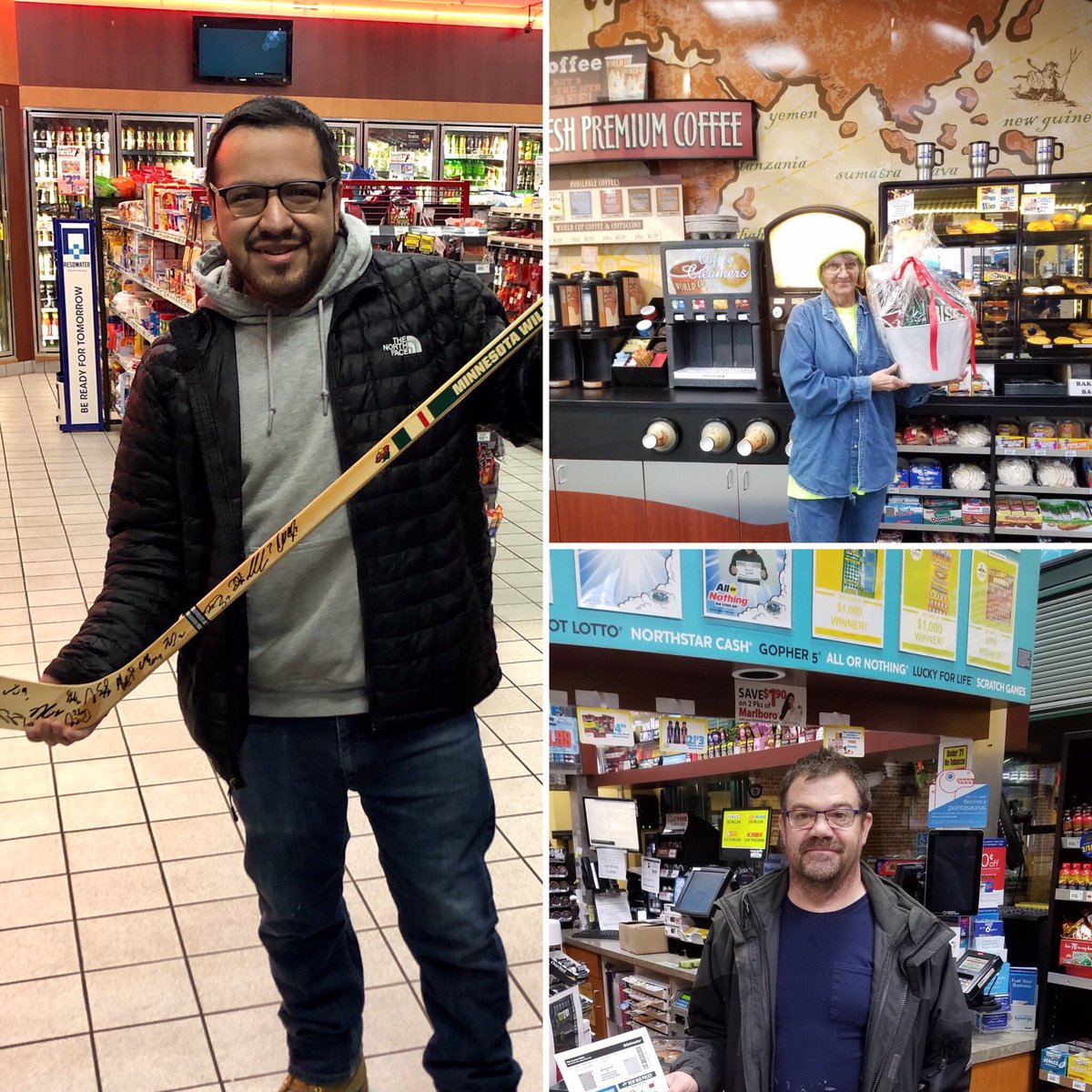 BobbyandSteves's tweet photo. Minnesota Wild promo winners! Congrats to Oscar, Diana and Ron!
#signedstick #basketofgear #wildtickets #wildpromo #minnesotawild #bsaw #bobbyandsteves https://t.co/Ag5CO9algP