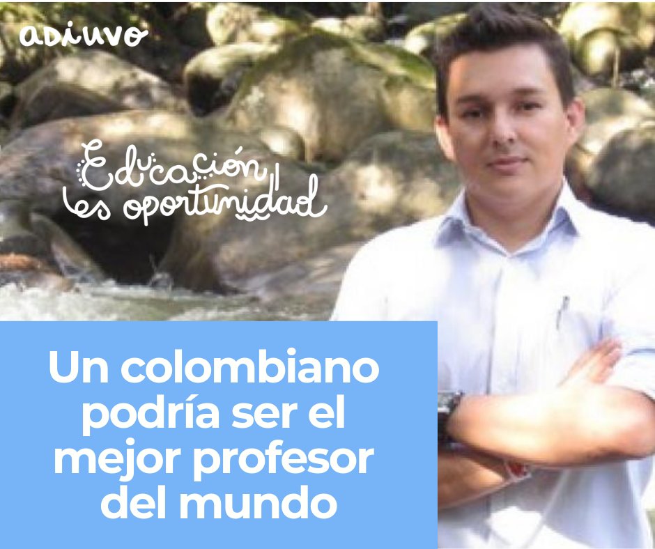 adiuvocolombia's tweet photo. Luis Emiro Ramirez, profesor en Caquetá podría ser nombrado como el mejor profesor del mundo. ¿Por qué? Pues este profesor ha logrado un cambio positivo en su comunidad al involucrar a sus estudiantes en la solución a desafíos que viven en su municipio. #EducaciónEsOportunidad https://t.co/r9U3cQSAtS